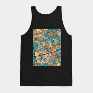 Markham Map Pattern in Mid Century Pastel Tank Top